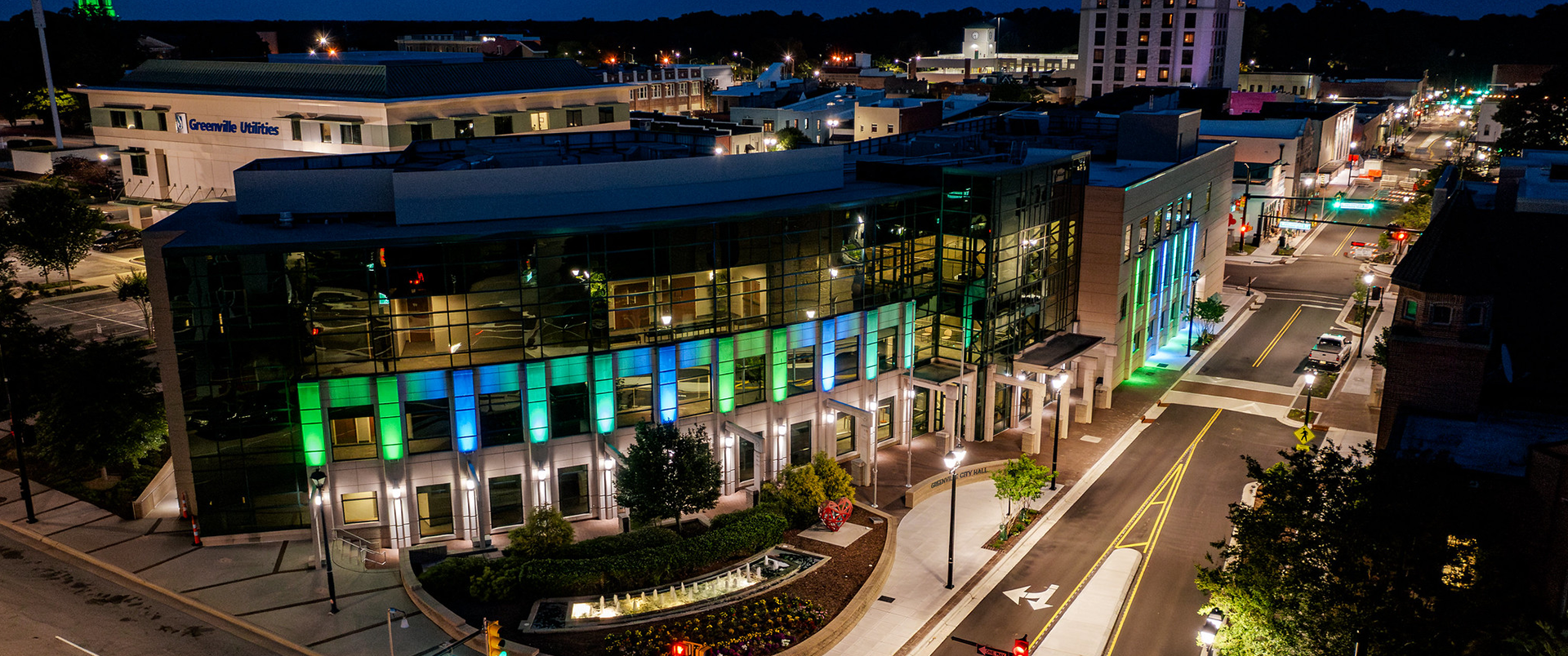 Nighttime Downtown Greenville